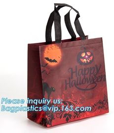 Halloween All Hallow Cheap promotional colorful ultrasonic 90g non woven bag/eco friendly document tote bag, bagease
