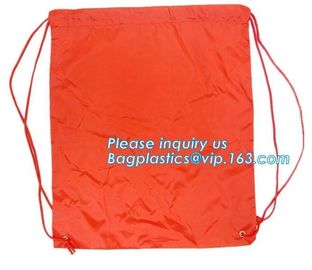 Recycled Foldable Nylon Polyester Tote Bag with logos polyester shopping bag Custom advertising handle non woven bag PAC