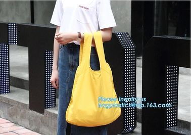 Printing acceptable Nylon Polyester foldable shopping bag,factory price foldable polyester tote eco friendly shopping ba