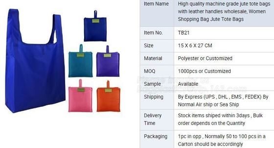 Supermarket Cheap Recyclable Polyester Reusable Foldable Shopping Bag,Value Friendly Reusable Polyester Foldable Shoppin