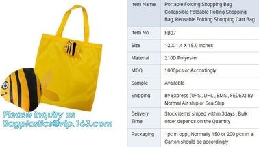 Factory Price Fast Delivery Polyester Folding Tote Waterproof Fruit Strawberry Nylon Foldable Shopping Bag / folding