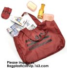 Custom Eco-friendly Durable Foldable Polyester Handle Bag Pocket Folding Nylon Shopping Bag Eco-friendly Durable Foldabl
