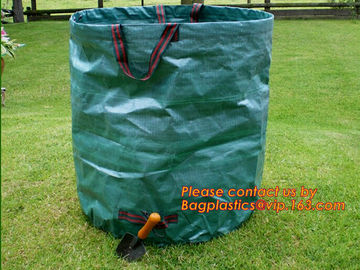 Reusable Gardening Bag with Lid Pop Up Bag, Pop Up Garden Bags for Leaf, Garden Bags, Reusable Heavy Duty Gardening Bag