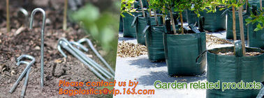 garden pegs, garden pegs, gardening pegs, ground pins, Flat point garden staples, U shaped turf nails, turf pins,Horticu