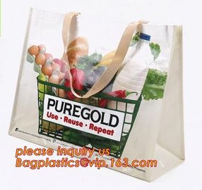 Premium eco wholesale custom print laminated gold metallic polypropylene woven tote bag,grocery Fabric Tote PP Woven Sho