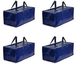 Travel Tote Should Handle Bags, Grid Bag with Zipper 160 GSM Big PP Laminated Non Woven Zipper Bag Large Luggage Bag