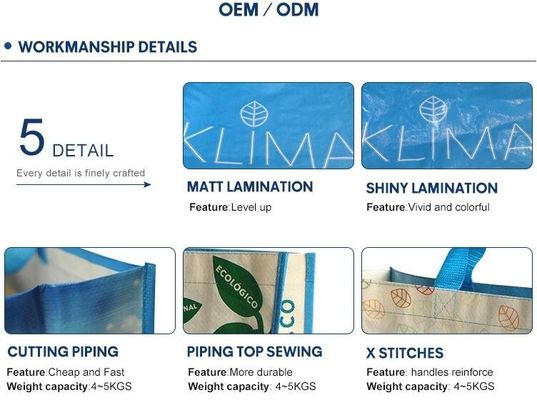 Customized PP Woven Packing Bags eco friendly recycle reusable pp woven shopping bag polypropylene Moving Supplies, Clot