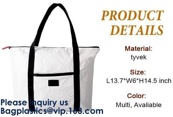 Waterproof Tyvek Tote Bag With Logo Washable Tyvek Paper Shopping Bag,Eco-friendly Custom Dupont Tyvek Paper Travel Tote