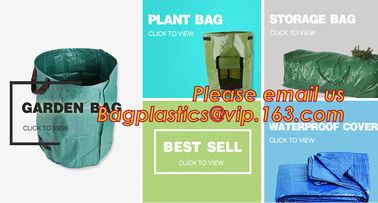 self standing plastic yard,lawn and leaf bags / reusable garden waste sacks,big bag/wholesale bulk bags/Garden Waste Sac