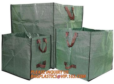 self standing plastic yard,lawn and leaf bags / reusable garden waste sacks,big bag/wholesale bulk bags/Garden Waste Sac