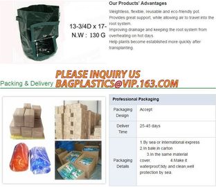 Garden grow bag potato grow bag murphy bag PE fabric,40 / 50 / 100 / 200/300gallon durable heavy duty potato grow bag