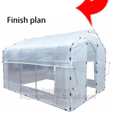 Agricultural Glass Green House for Commerical,Pop up Greenhouse Eco-friendly Fiberglass Poles Overlong Cover 98"x49"x53"