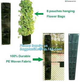 folding retain moisture, indoor outdoor high quality hanging flower bags,4 Pockets Permeable Non-woven fabric 26x65cmx1m