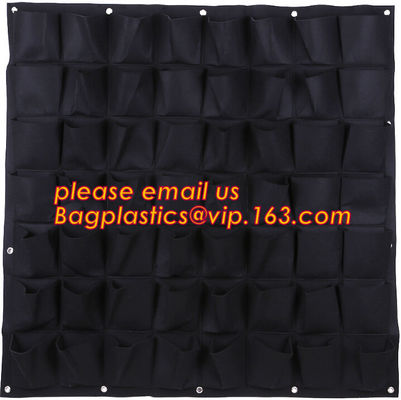 Multi-pocket New Indoor Outdoor Wall Hanging Planter Vertical Felt Garden Plant Grow Pot Bags,vertical garden hanging fe