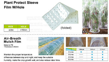 Mulch film,plant protect sleeve film w/hole,air-breath mulch film,silver,black, green,mulch film, pull-off hole,ldpe+lld