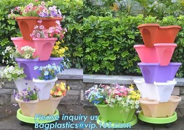 Stackable Stack Garden Planter Herb tomota pot Flower Pots Indoor Outdoor,Garden Home Indoor Goods Planters,Plant Flower