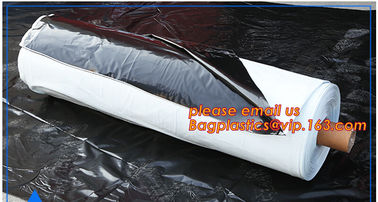 UV Resistant Black White PE/Polyethylene/Poly Reflective Plastic Mulch Film for Agricultural Ground Cover Layer BAGEASE