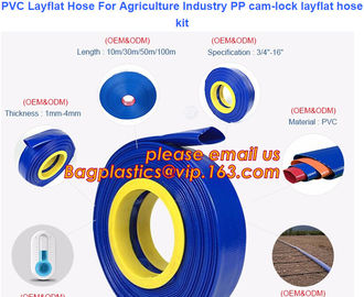 PVC Layflat Hose For Agriculture Industry PP cam-lock layflat hose kit