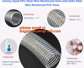 Transparent PVC Spiral Steel Wire Reinforced Pipe Floating Dredge Hose