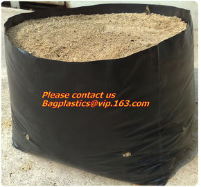 PLASTIC GROW BAGS, NURSERY PLANTER, SEED HYDROPONICS, FLOWER POTS, BLACK Grow Bags, Waterproof Garden Patio Plant Flower