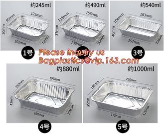 OEM Logo aluminium foil for food packing, disposable small foil tray, small aluminium foil container,Food grade aluminum