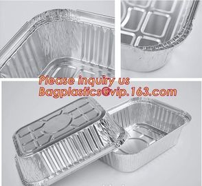 Takeaway oven safe fast food take out disposable aluminum foil container,compartment round airline food aluminum foil co