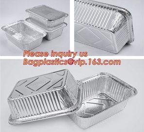 Takeaway oven safe fast food take out disposable aluminum foil container,compartment round airline food aluminum foil co