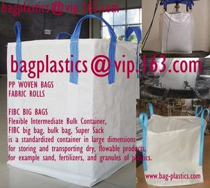 FIBC BIG BAGS, FLEXIBLE INTERMEDIATE BULK CONTAINER, BULK BAG, SUPER SACK, STORING, TRANSPORTING, FERTILIZERS, SAND SACK