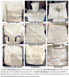 Type A polypropylene fibc big bag recycle jumbo super big bags 1500 fabric woven bulk fertilizer pe liner pp jumbo bags