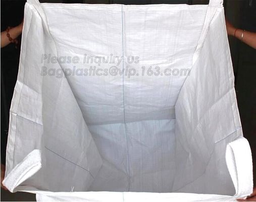 Big Fabric Raw Materials Bulk Bag Polypropylene Woven Sacks 1 Ton Tote Bags,Custom size fibc jumbo PP woven big bag supe