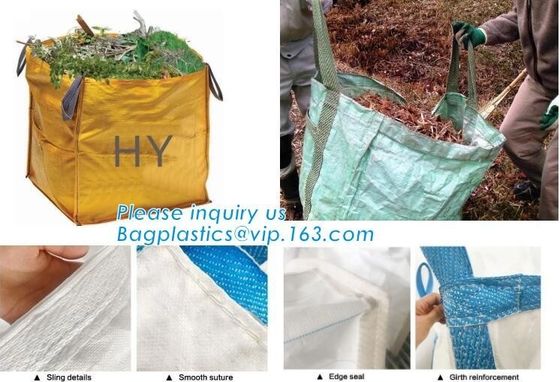 PP Woven Bag Big Bag with Open Top and Flat Bottom for Sand/Rock/Gravel,PP woven FIBC big jumbo bag for storing & transp