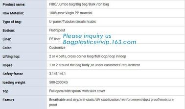 2000KG Large Capacity PP Woven Big Bags,PP Woven Bulk jumbo Bag used pp jumbo bags supplier PP big white used scrap mixe