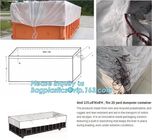 12Mil Open Top 30 Yard Dumpster Container Liners,21'Lx8'Wx8'H PE drawstring dumpster container liners for waste transpor