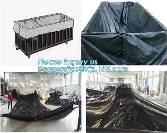 Environmental 6 Mil Drawstring Dumpster Container Liners,6Mil Drawstring Open Top Dumpster Container Liners, BAGPLASTICS