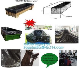 Export Europe High Quality Waterproof Dumpster Container liners,6 mil White Open Top Drawstring Dumpster Container Liner