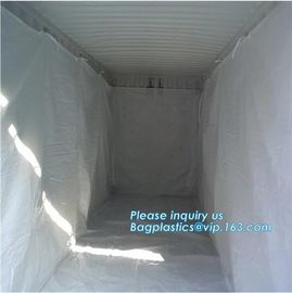 6Mil Drawstring White Waterproof Dumpster Container Liners,Recycled PE Dumpster Container Liners For Garbage Disposable