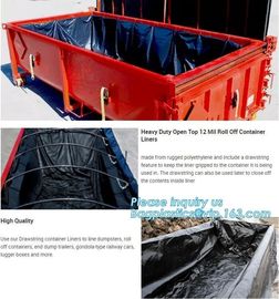 Transparent Open Top 8mil Roll Off Container Liners,6 Mil Waterproof Open Top Roll Off Container Liners,Outdoor Dumpster