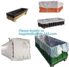 Dumpster 6Mill Open Top Roll Off Drawstring Container Liners,Open Top Drawstring 6 Mil Roll Off Container Liners, BAGEAS