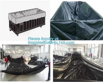 Dumpster 6Mill Open Top Roll Off Drawstring Container Liners,Open Top Drawstring 6 Mil Roll Off Container Liners, BAGEAS