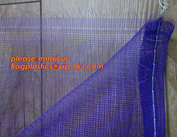 75x90cm Tubular PP Raschel Mesh Bag For Tomato Vegetable And Apple Fruit Cheap Agriculture Woven Net Packing Bag With La