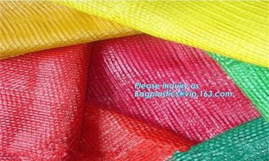 Plastic PE raschel mesh net bags for potato onion,potato bags raschel mesh bags,30x47cm gold yellow HDPE material rasche