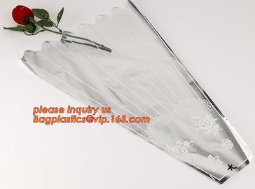 BOPP CPP Plastic fresh flower sleeve,romantic Valentine wrapping plastic flower sleeve,BOPP flower wrapping sleeve PACK