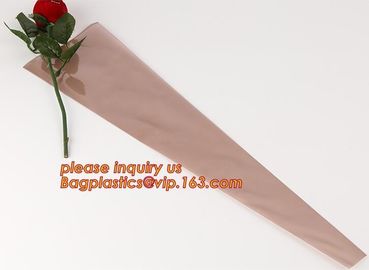 BOPP CPP Plastic fresh flower sleeve,romantic Valentine wrapping plastic flower sleeve,BOPP flower wrapping sleeve PACK