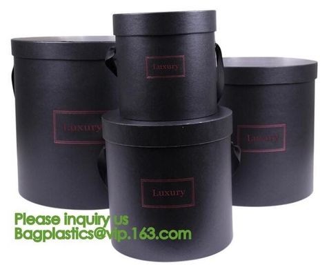 Luxury Black Hardcover Rigid Paper Packaging , Custom Logo Printed Foldable Cardboard Flat Pack Gift Box with UV logo