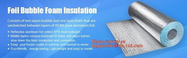 Aluminum foil coated with 3mm EPE foam for thermal insulation,Thermal break foil covered foam insulation board,bagease