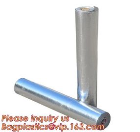 Double side Aluminium foil backed fiberglass fabric attic radiant barrier cloth,aluminium foil woven cloth, bulding mate