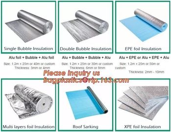 Aluminium laminated foil woven cloth vapor barrier lowes thermal insulation,foil fiberglass cloth,roof sarking,EPE,XPE