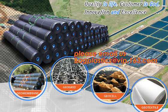 Environmental Protection hdpe smooth fish farm pond liner geomembrane,Drain board Geocell Geogrid Geomembrane Geonet PAC