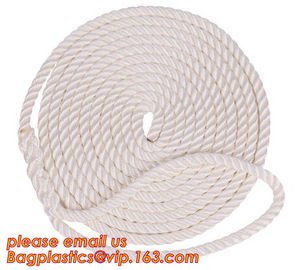 1/2 in. White Twist polyester rope, cheap and quality 3 inch polypropylene marine rope, polypropylene rope, PET+PP rope