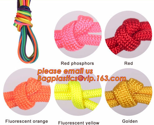 Children develop amusement projects supporting braided rope, for weaving various promotional instruments and others